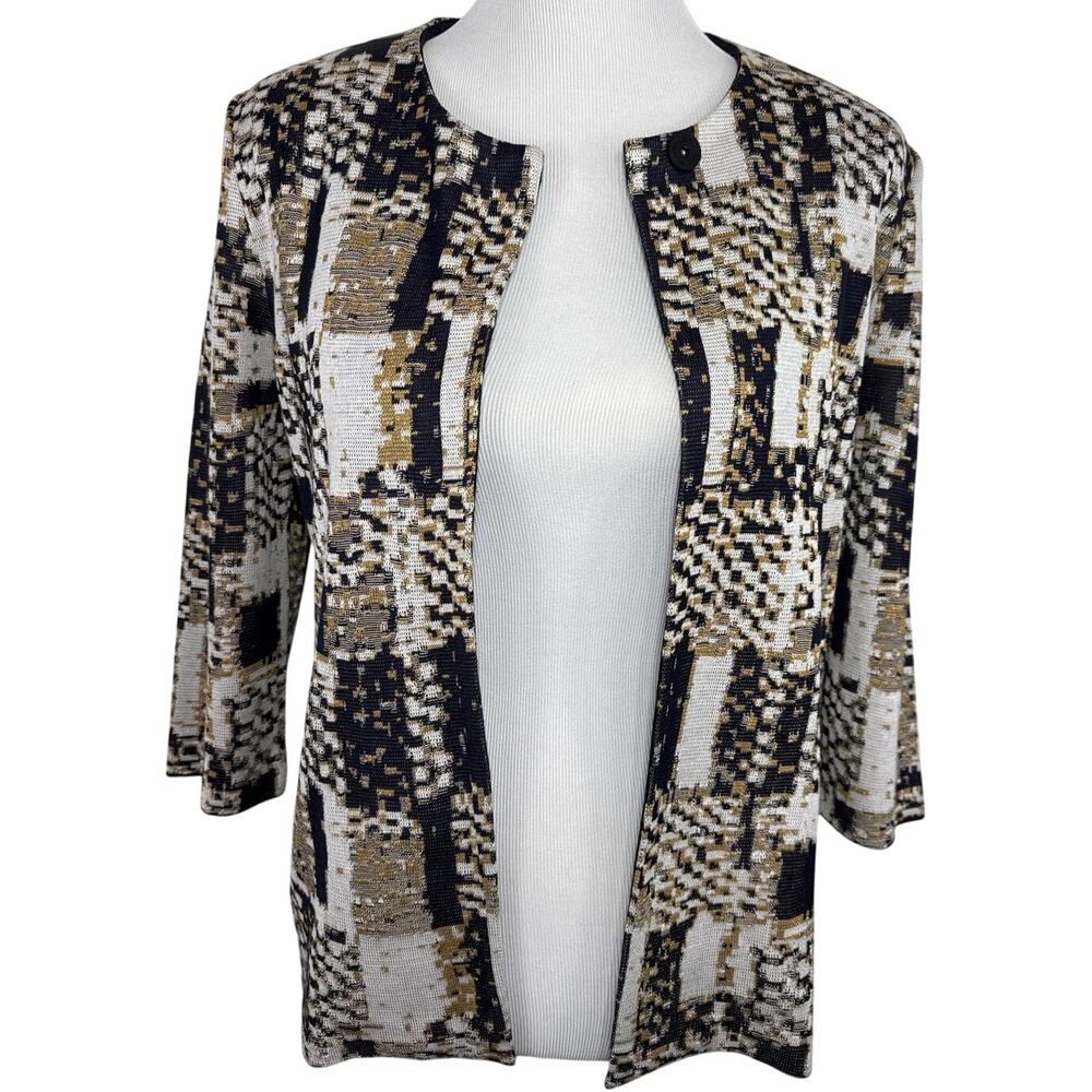 Misook Single Snap Open Front Cardigan, Small - Picture 2 of 8